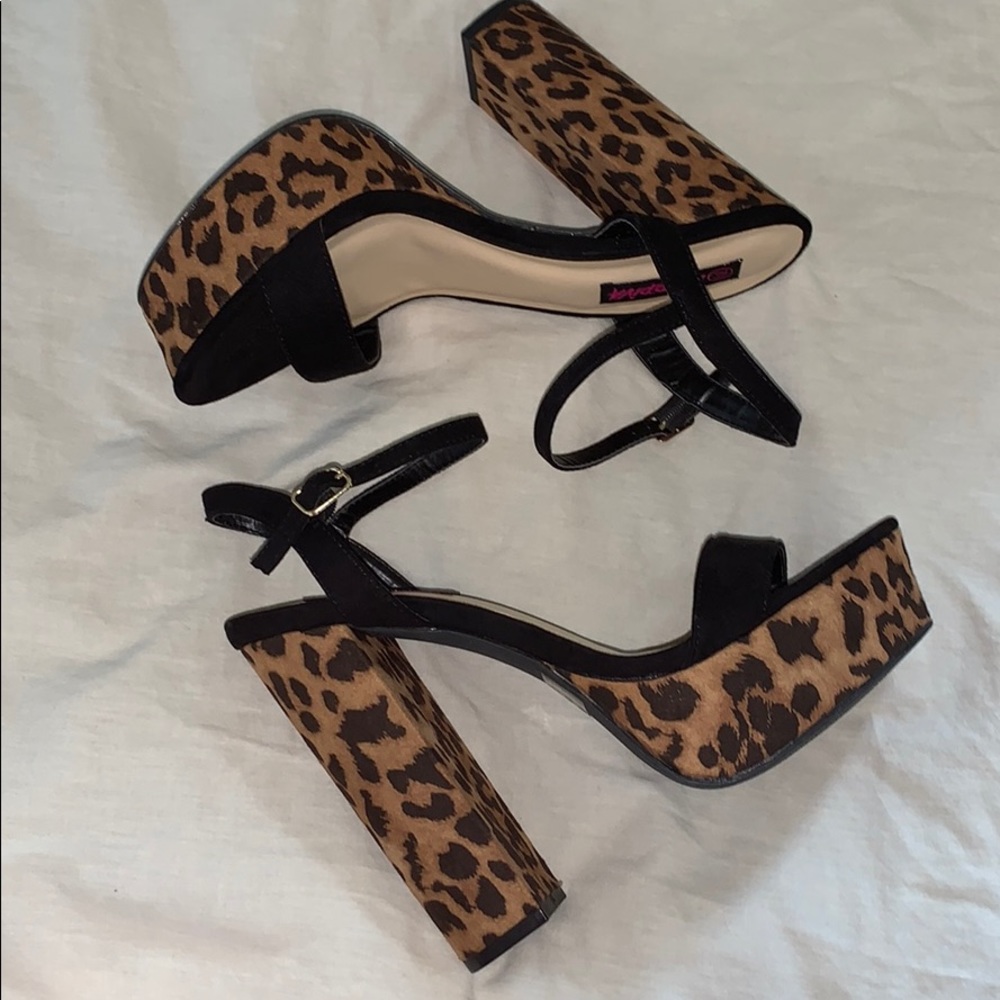 Cheetah Print Platform Heels